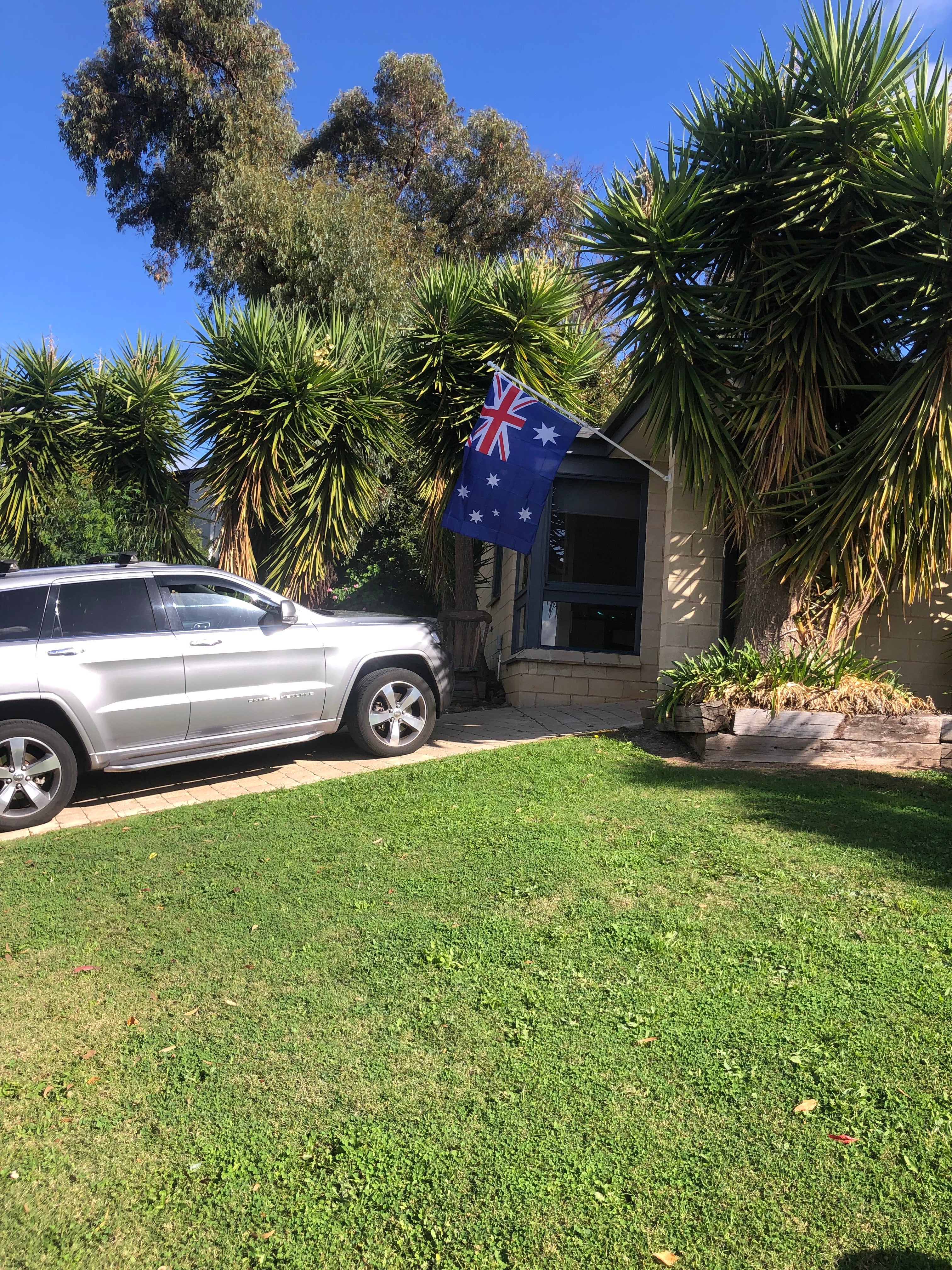 Australian flag and pole